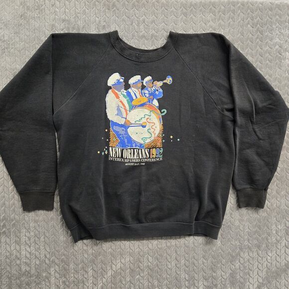 Vtg INTEREX HP Users Conference Sweatshirt Mens XL‎ New Orleans Mardi Gras 90s - Picture 1 of 9